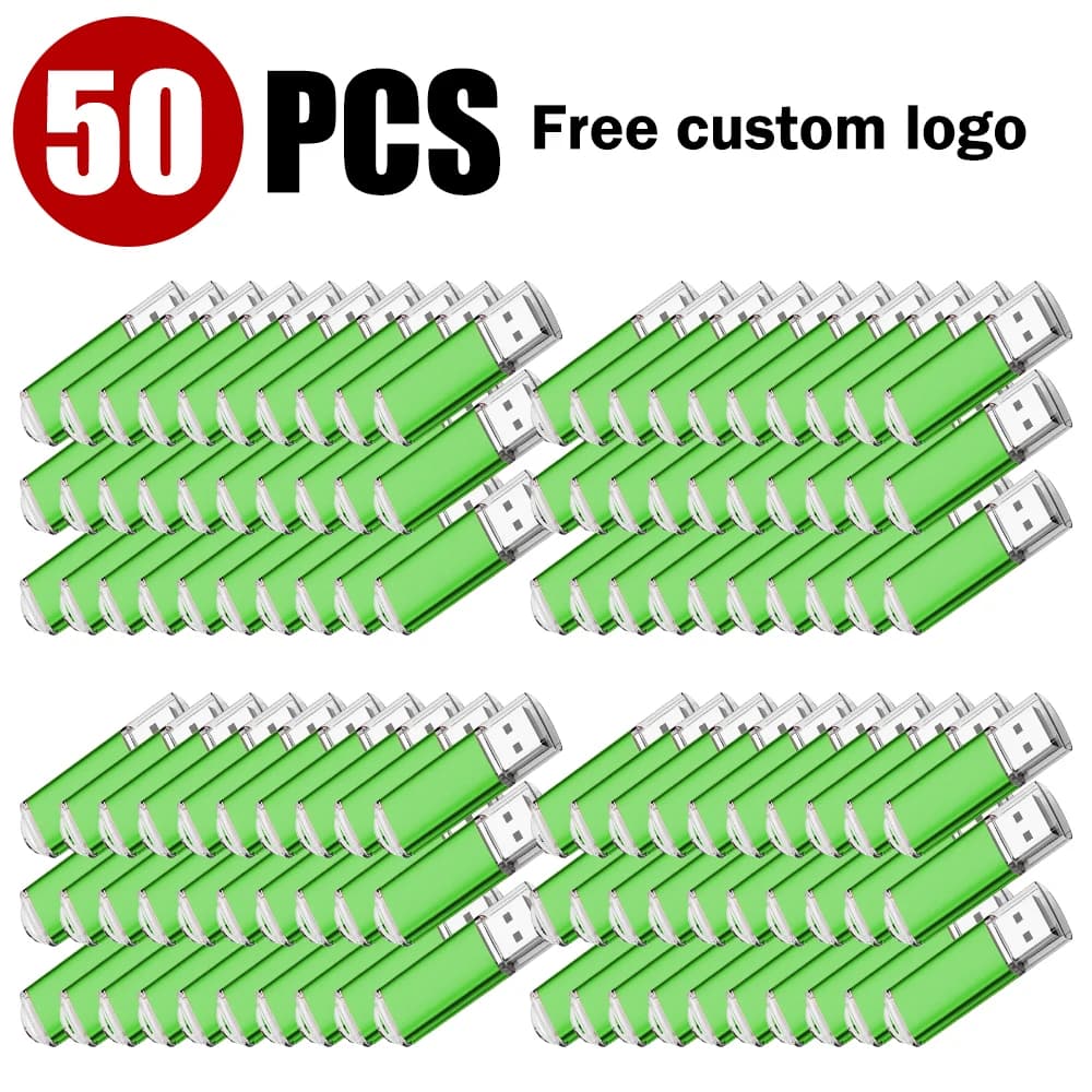Chiavetta USB 2.0 da 50 pezzi/lotto, 128GB 64GB 32GB, regalo aziendale, memory stick 16GB 8GB 4GB, personalizzazione logo gratuita, flash drive