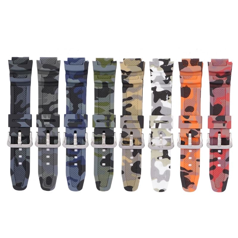Cinturino mimetico per AE-1000W AQ-S810W SGW-500H AE-1300 F-108WH W-215 W-735H Cinturini per orologi sportivi Cinturino da polso
