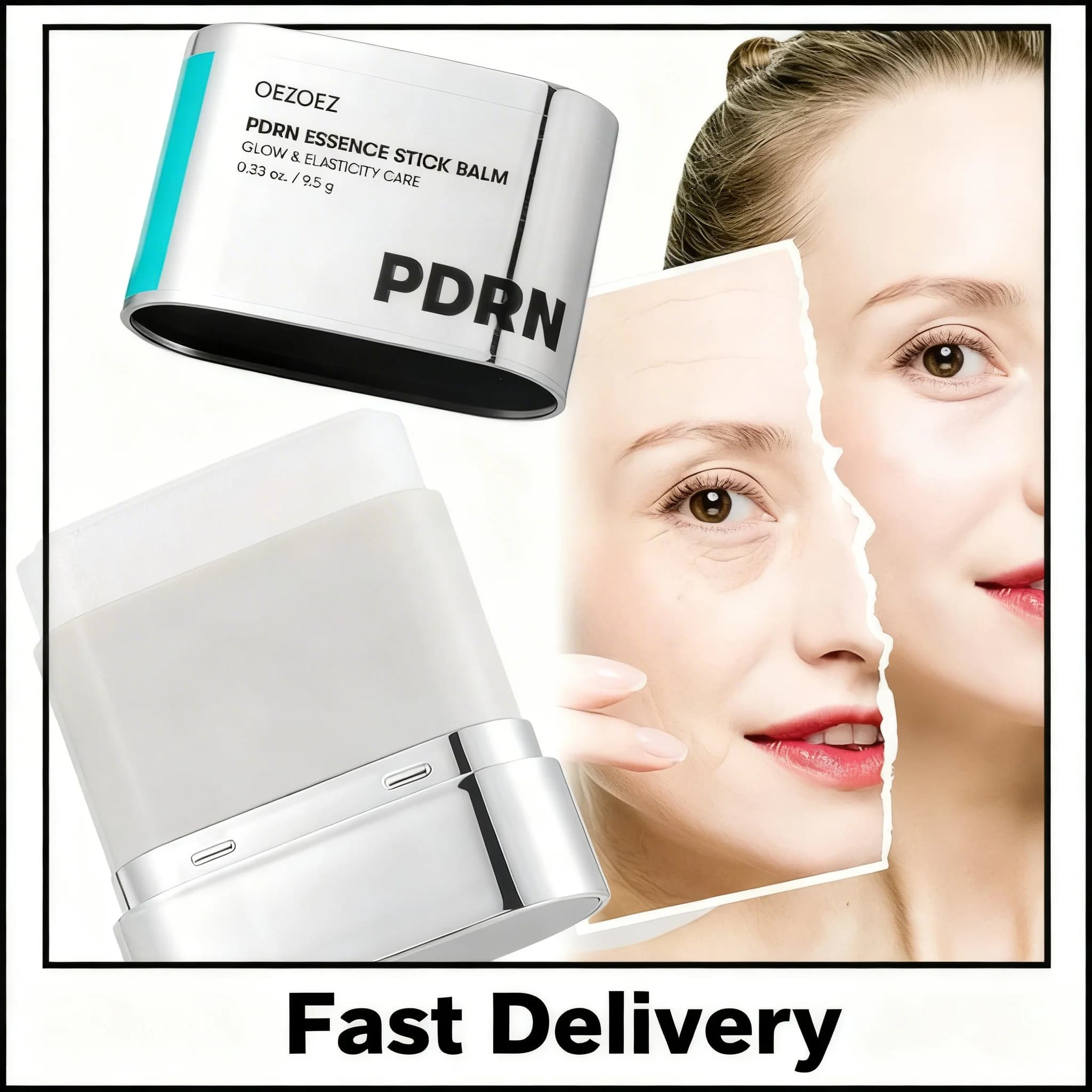 Stick di Essenza PDRN di Alta Gamma 9.5g Arricchito con Collagene, Idrata Profondamente e Rassoda la Pelle, Anti-Rughe e Lifting per Viso e Collo