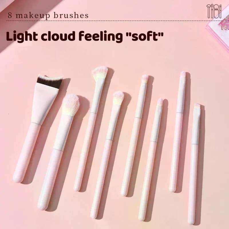 1/8 PCS Makeup Brushes Set Eye Shadow Foundation Women Cosmetic Brush Eyeshadow Blush Beauty Soft Hair Make Up Tools With Bag