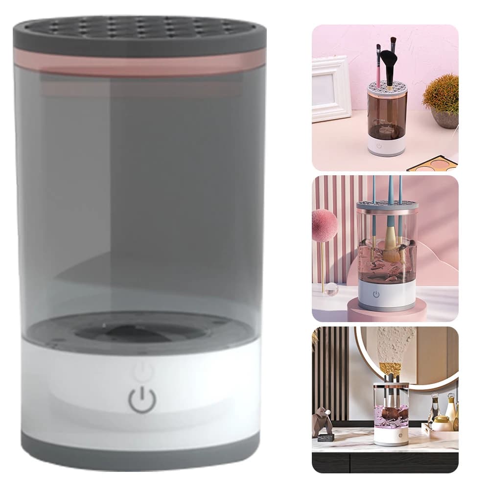 USB-powered makeup brush cleaning machine, portable automatic brush cleaner for all sizes.