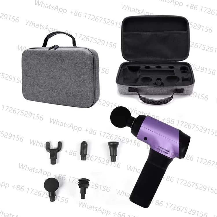 2026 High Quality Portable USB Fascia Gun Mini Electric Deep Tissue Massage with High Frequency Vibration and Heat Features