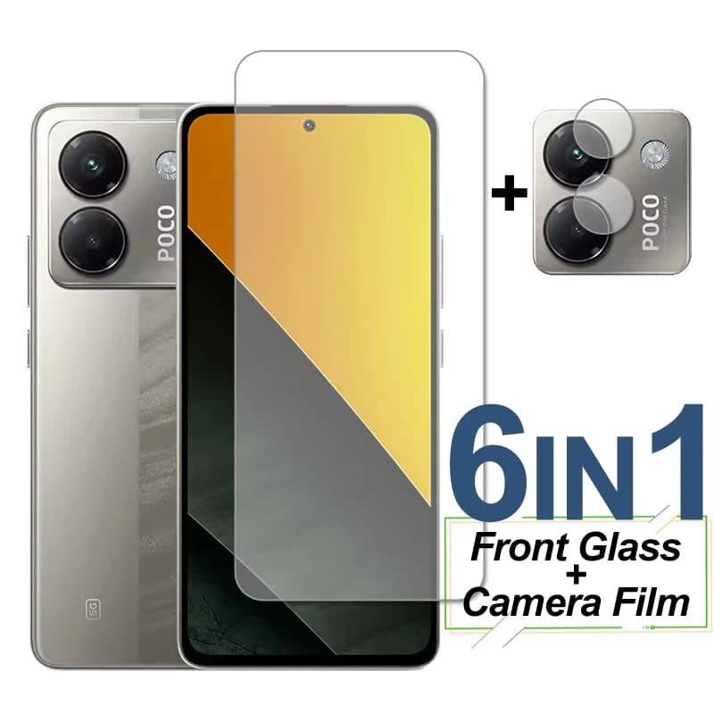 For Xiaomi Poco M7 Pro Glass Little M7 Pro 5G Protective Tempered Glass Screen Protective Phone Camera Goal Film On Little M7 Pro 5G
