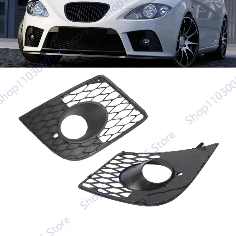 Front Fiber Cover Grid for Seat Leon CUPRA 1P 2005-2011, Lower Frame for Fendinebbia 1P0853665C 1P0853666C