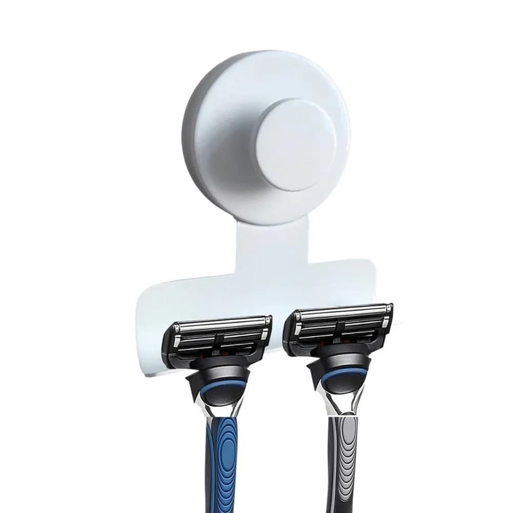 2 Pack Suction Cup Shaver Holder Stainless Steel No Drill Wall Mount Hook For Shower Towel Loofah Bathroom Storage Organizer