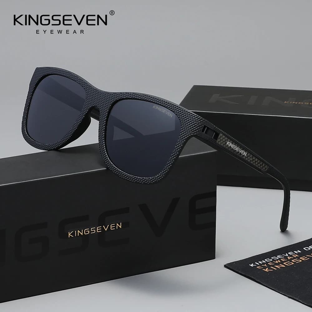 KINGSEVEN Occhiali da sole per uomo donna polarizzati UV400 Occhiali da guida classici casual con montatura quadrata con lenti TAC