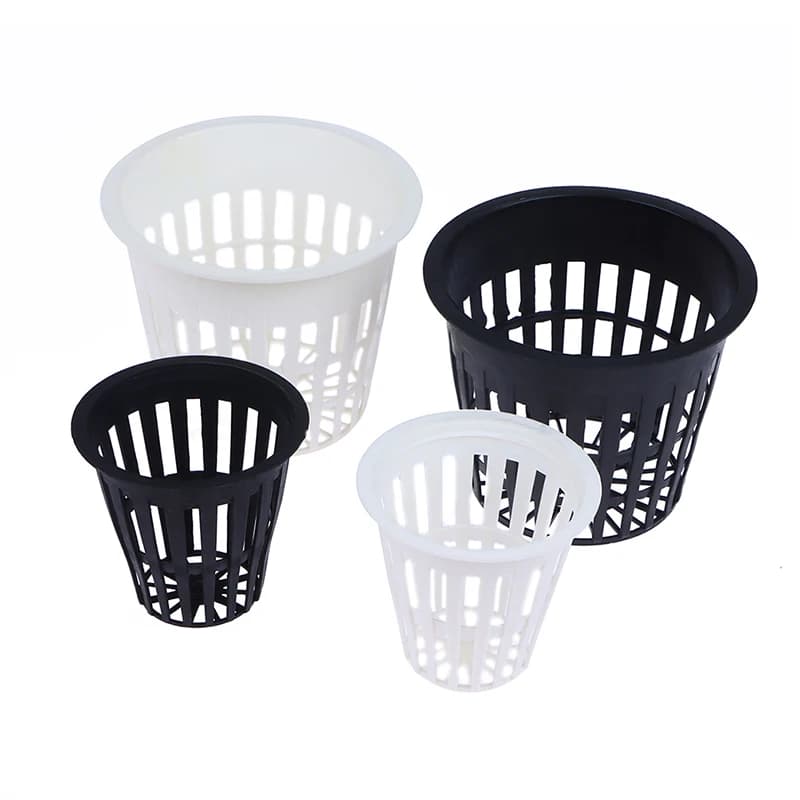 C 10Pcs Soilless Net Basket Slotted Colonization Container 2Inch3 Inch Grow Orchids Hydroponics Plastic Cups Planting Mesh Pot