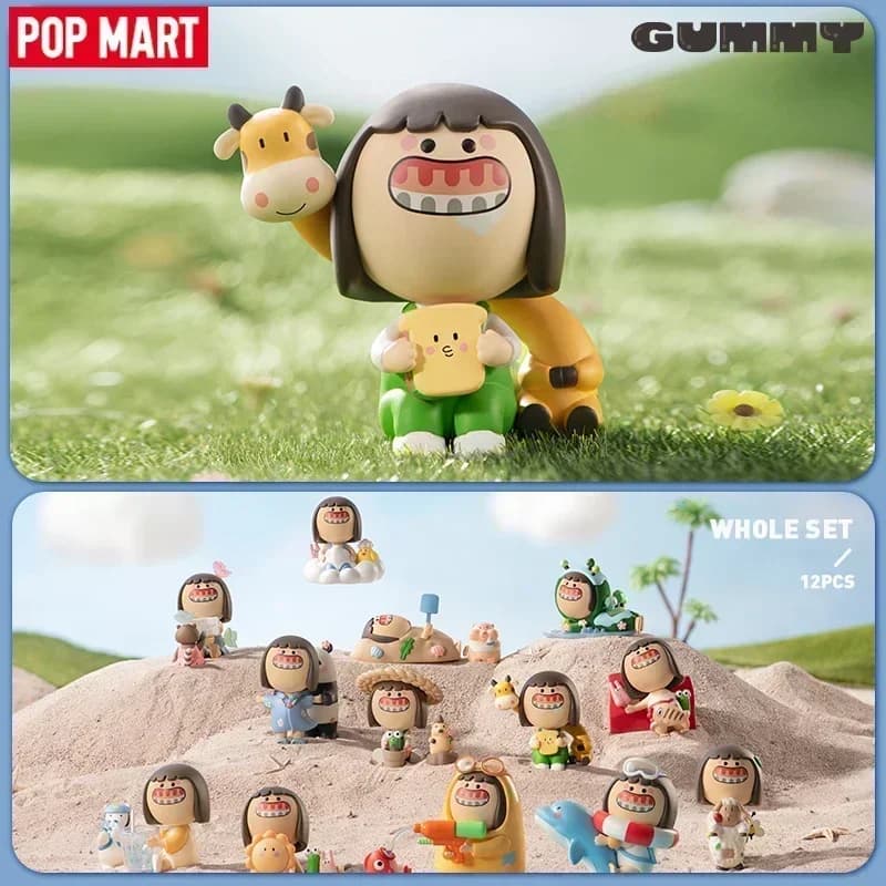 POPMART Gummy Happy Land Series Blind Box Anime Action Figure Statuetta da Collezione Decorazione Casa Bambola da Scrivania Regalo per Ragazze