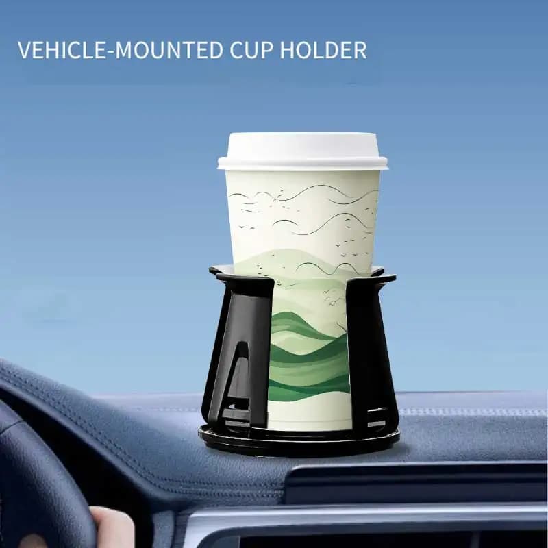 Universal Car Cup Holder Expander Adjustable Vehicle Mounted Drink Holder for Coffee Bottles Cups and Beverages