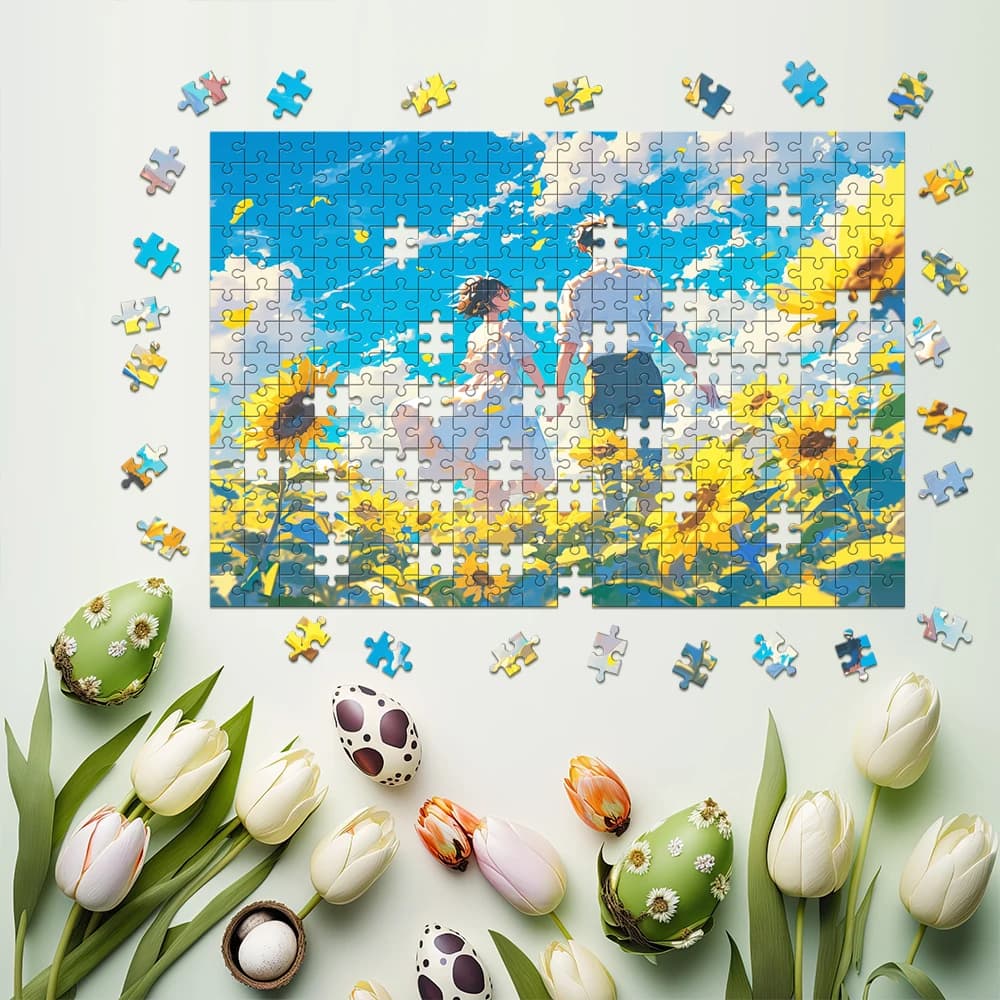 Puzzle Fotografico Personalizzato da 35-1000 Pezzi, Regalo di Compleanno Personalizzabile per Famiglia e Amici, Rompicapo Personalizzabile