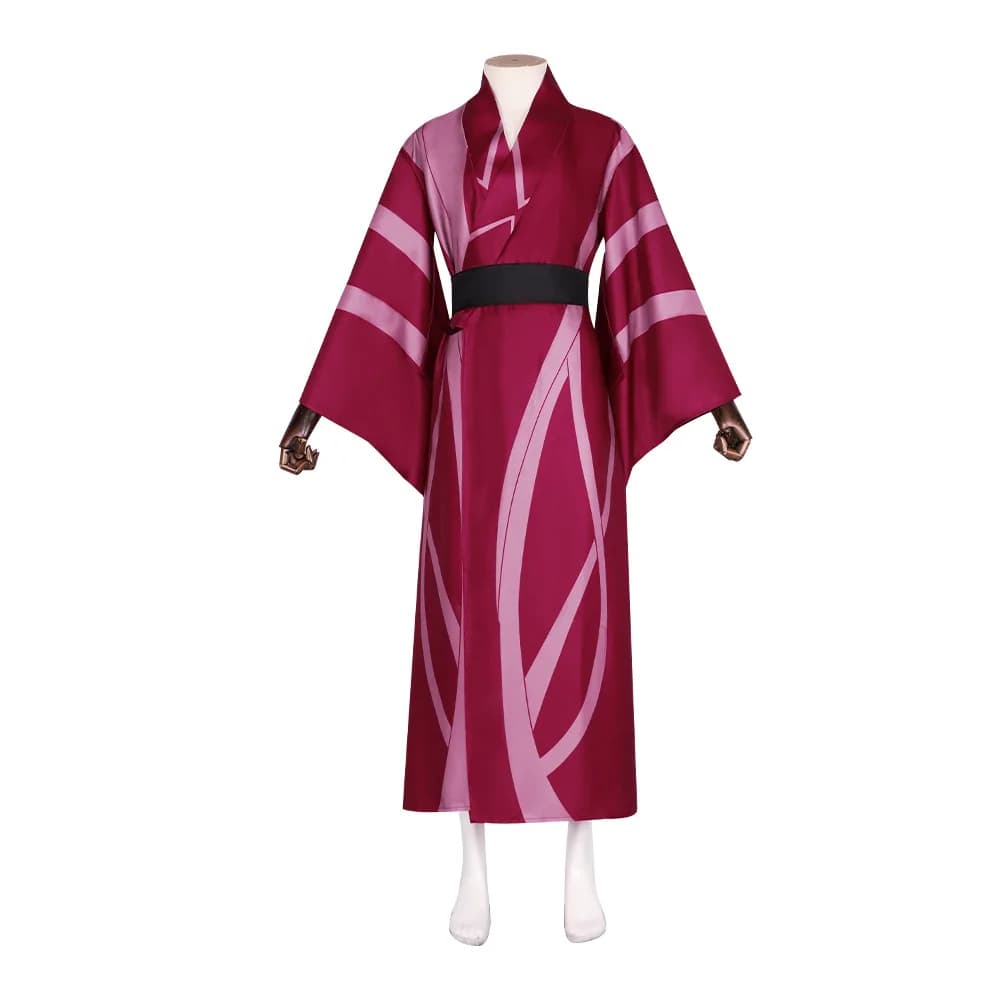 Anime Shinazugawa Sanemi Cosplay Costume Japanese Red Kimono Bathrobe Uniform Men Women Halloween Christmas Carnival Outfit Suit
