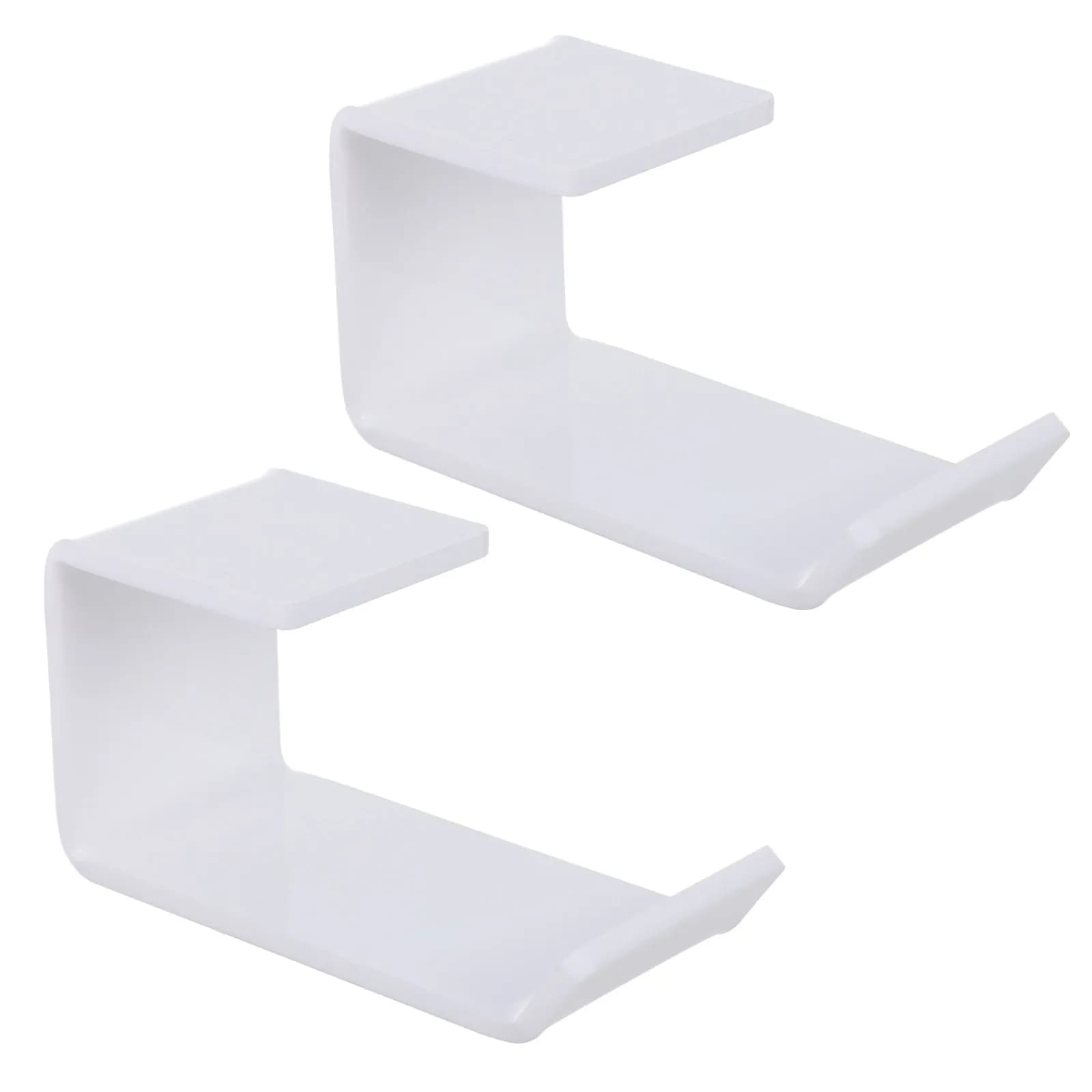 2 Pezzi Gancio per Cuffie in Acrilico da Scrivania, Supporto per Cuffie da Gaming per PC, Montaggio Facile Senza Foratura, Nessun Danno alla Scrivania