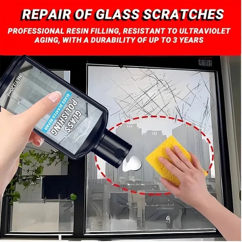 Liquido per riparazione graffi parabrezza ad alta efficienza: kit di riparazione rapido per auto, orologi, telefoni cellulari, fotocamere e porte di armadietti
