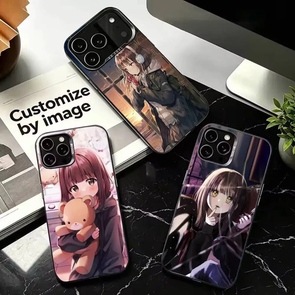 Menhera Chan Nanase Kurumi Phone Case For iPhone 17,16,15,14,13,12,11 Plus,Pro Max,XS,Colorful Silver