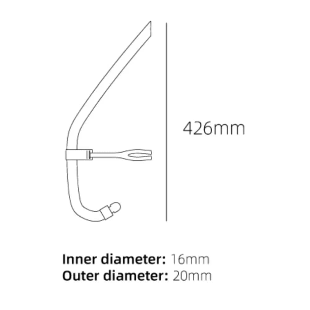 Attrezzatura subacquea Snorkel per nuotatore anteriore in silicone Comodo snorkel per allenamento per il nuoto regolabile Snorkel per immersione morbido in silicone