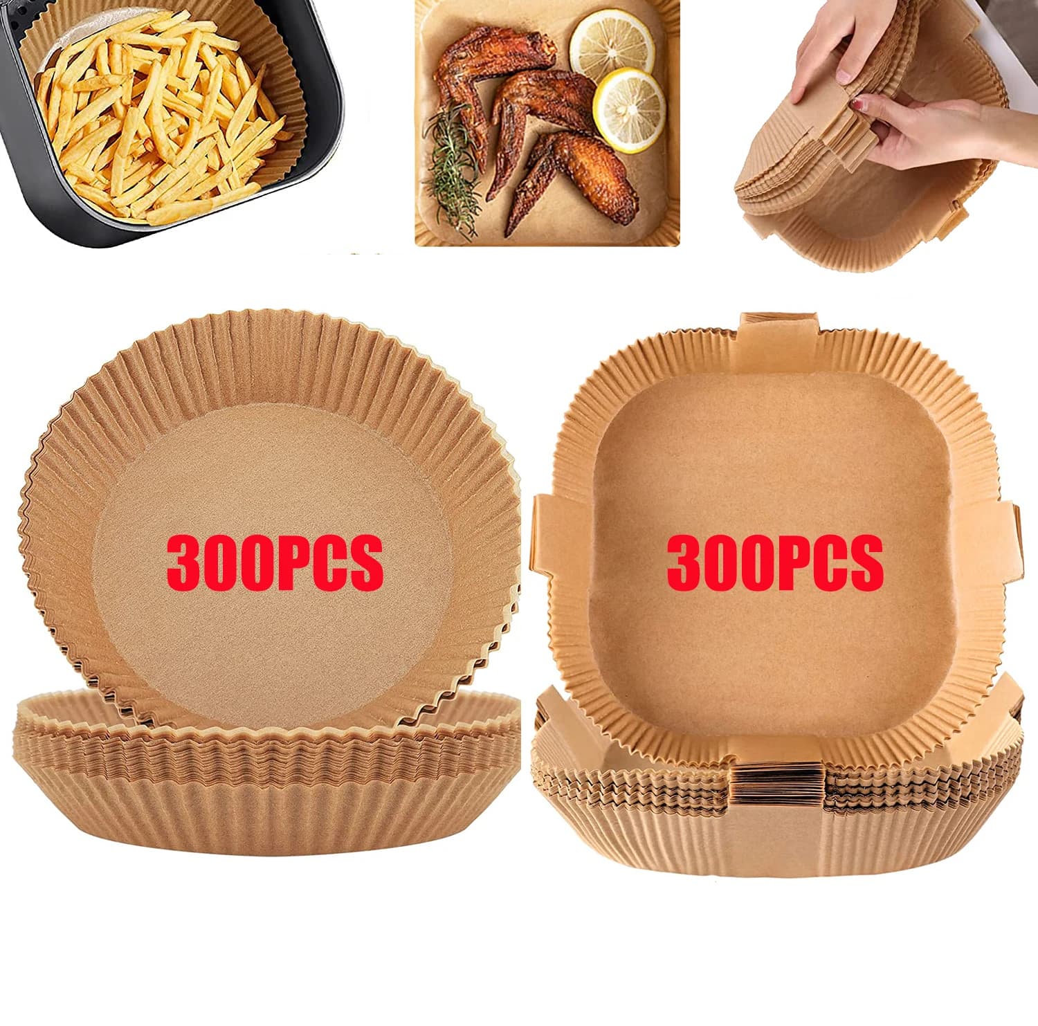 Air Fryer Disposable Baking Paper Sheet Kitchen Tray Vegetable Grid parchment paper Air fryer accessories for 5'5 l XXL