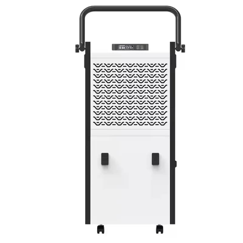 60L/D commercial dehumidifier - hand push, water tank, ideal for greenhouses