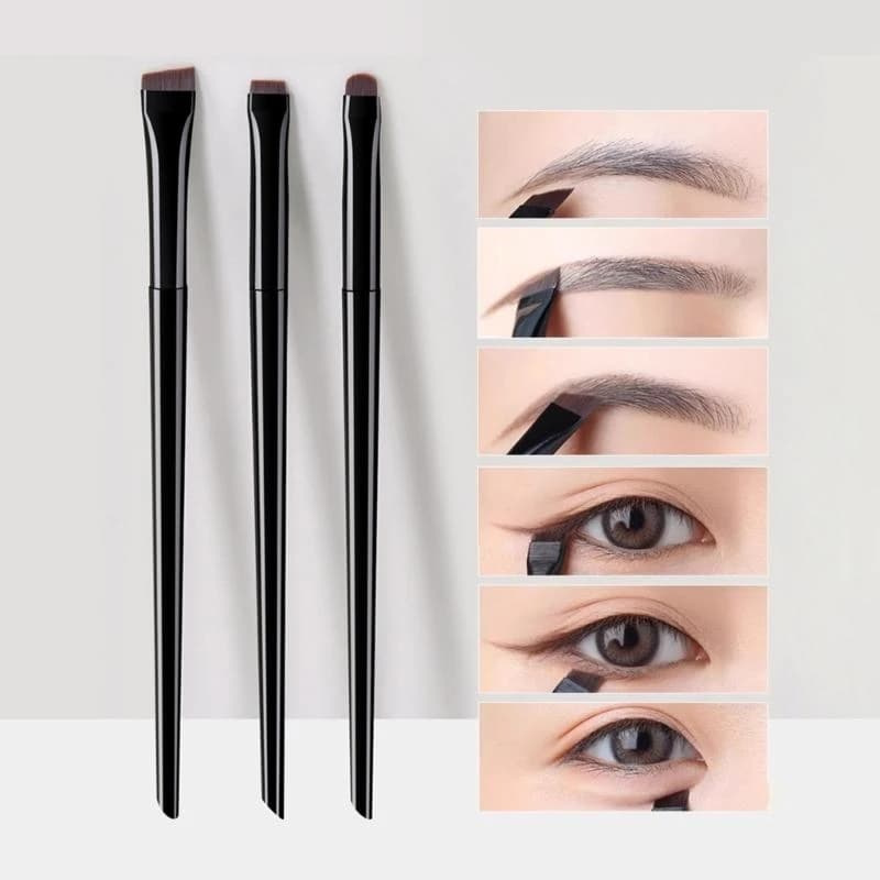 G99E 3pcs Small Makeup Brush Set For Professional Looking Eye Liner Eyeshadow And Face Application