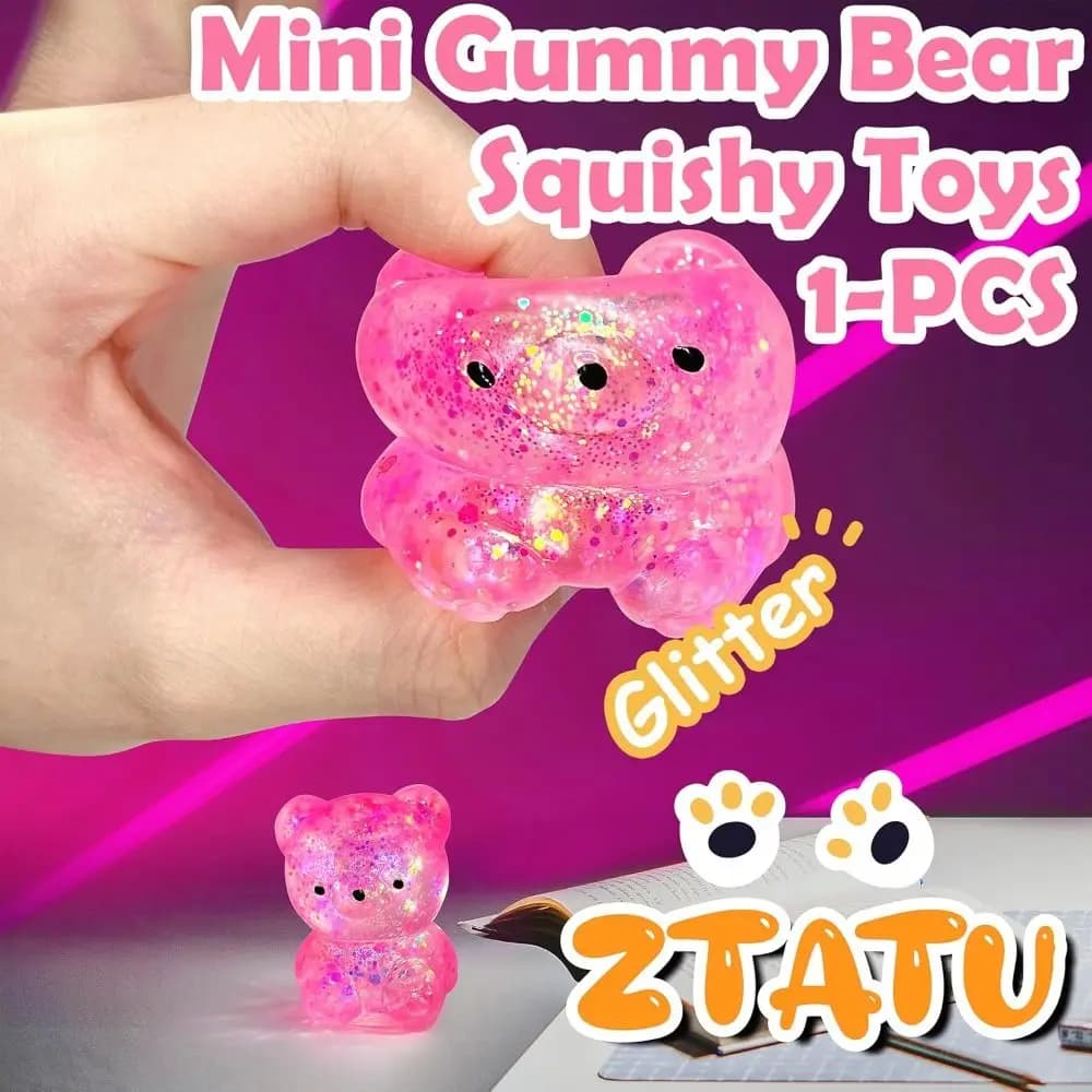 Giocattoli Antistress a Forma di Orsetto Gommoso, Divertenti Palline Morbide per Bambini, Ideali come Regalo di Pasqua