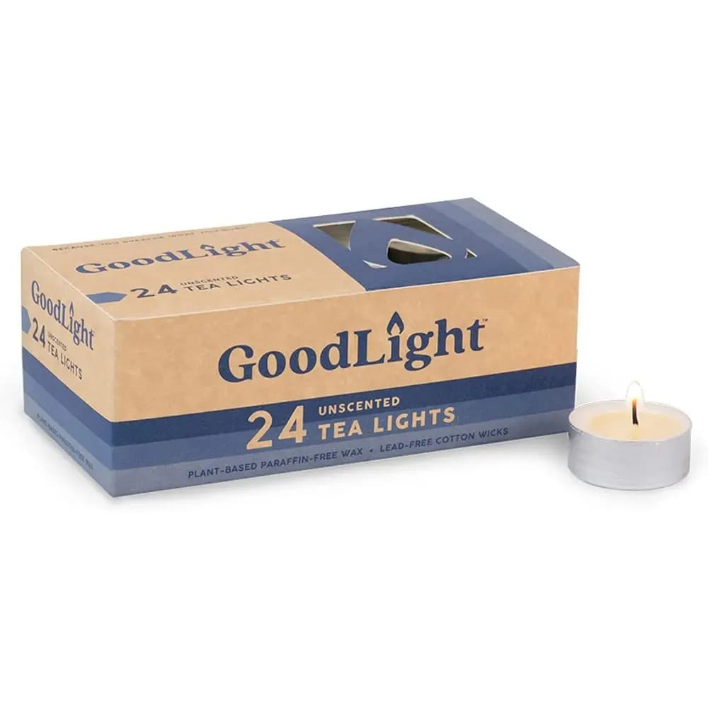 Candele Tea Light Vegane e Senza Paraffina (Confezione da 24)