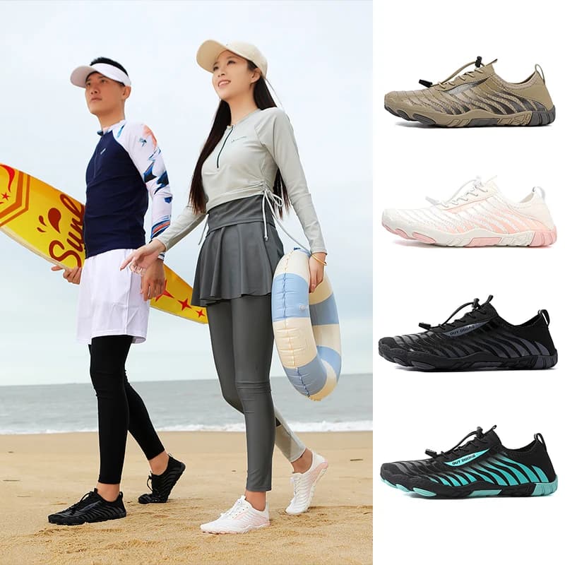 Scarpe Acquatiche Minimaliste a Cinque Dita, Traspiranti, ad Asciugatura Rapida, Antiscivolo, Calzini Acquatici per Nuoto e Yoga, Sneakers per Uomo e Donna