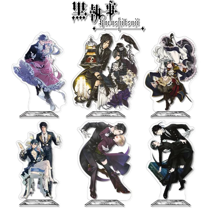 15 centimetri Anime Black Butler Ceil Acrilico Figura Del Basamento Sebastian Azione Undertaker Statua Nuvola Scrivania Ornamenti Giocattoli Da Collezione Regali