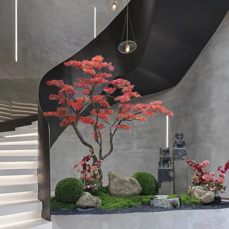 Artificial Green Plant, False Red Vinegar for Interior and Outdoor Landscape Decoration, Decoration for Hotels and Environments