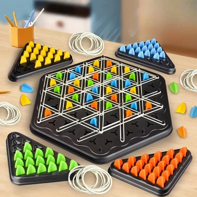 1 set combinazione triangolo scacchi strategia da tavolo giocattoli multigiocatore gioco di sfida mentale festa in famiglia esercizio di pensiero interattivo