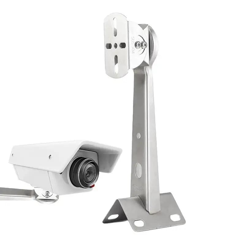 Staffa per telecamera di sicurezza Staffa per montaggio ad angolo a parete in acciaio inossidabile Supporto per telecamera di sicurezza regolabile Adattatore per montaggio su palo