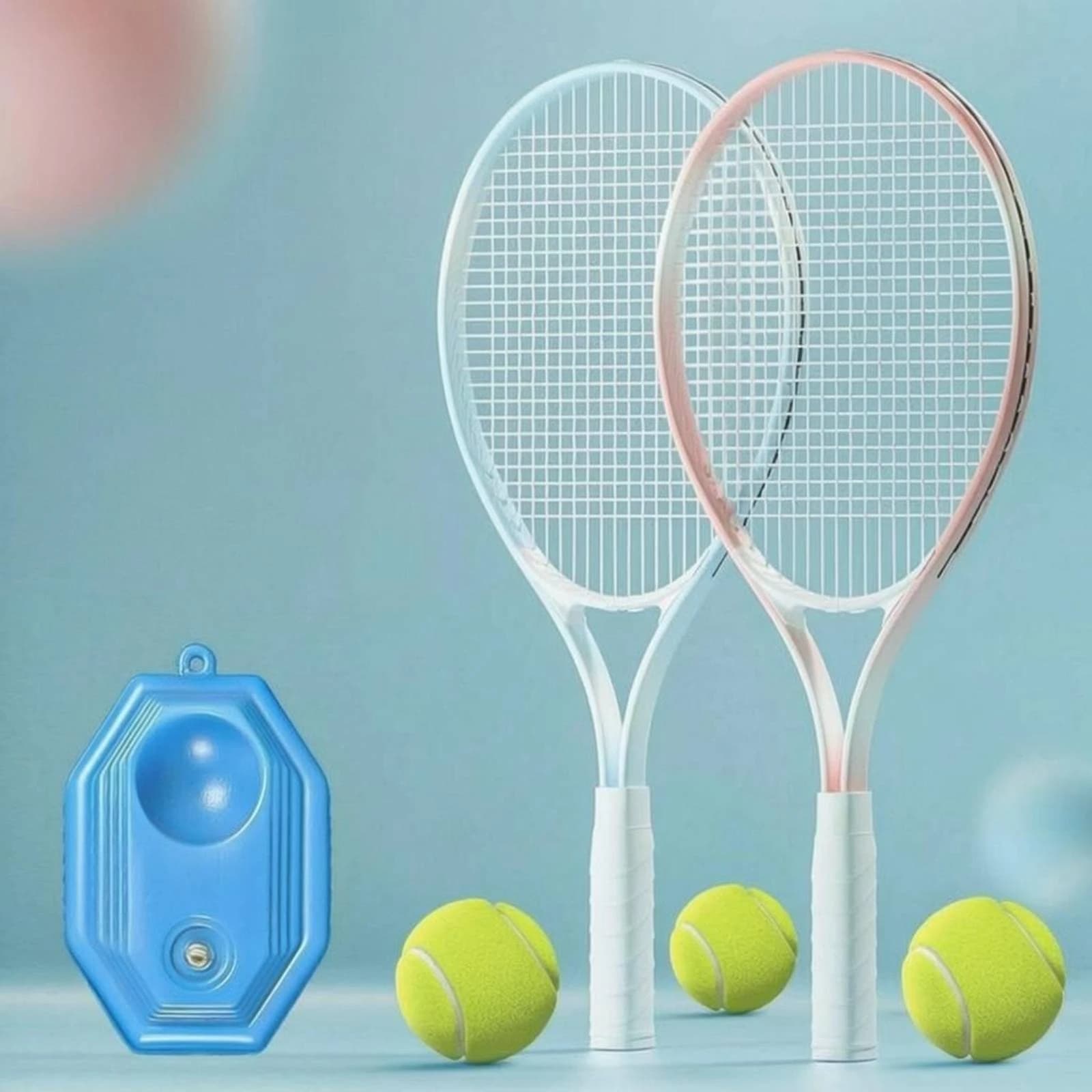 Rebound Training Racket Aluminum-Alloy Solo Practice Racket Solo Tennis Instructor Wrapped Handle