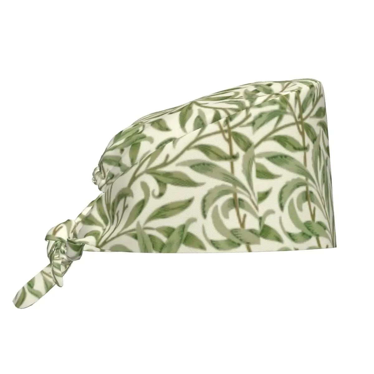 Custom Willow Bough By William Morris Cleaning Working Cap Comfortable Men Women Scrub Cap Surgicals Hat Nurse Scrubs Hat Nurse