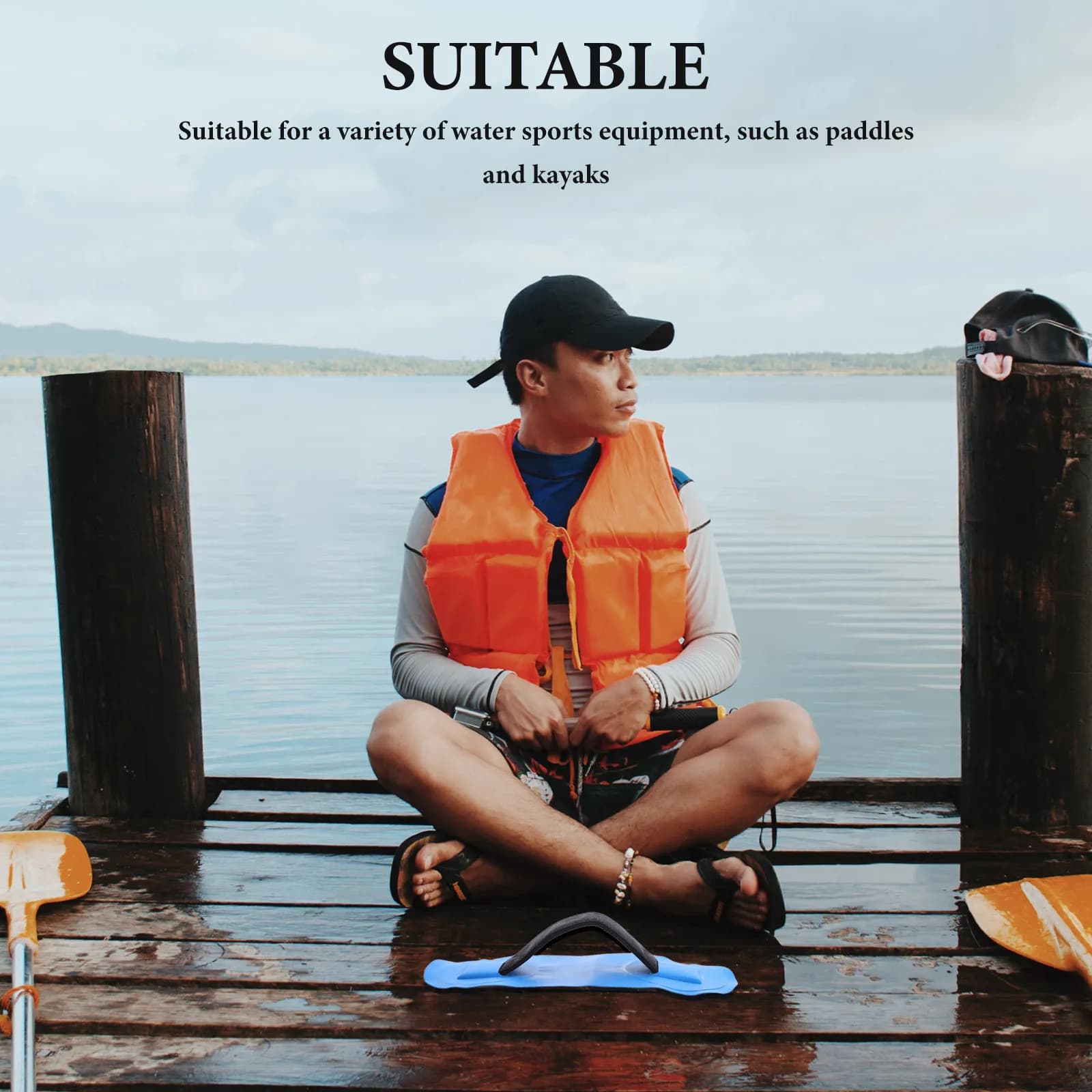 2 Pezzi Maniglia di Ricambio per Kayak, Impugnatura Ergonomica in Plastica Resistente per Tavole da Paddle Gonfiabili, Canoe, Barche, Tavole da Surf