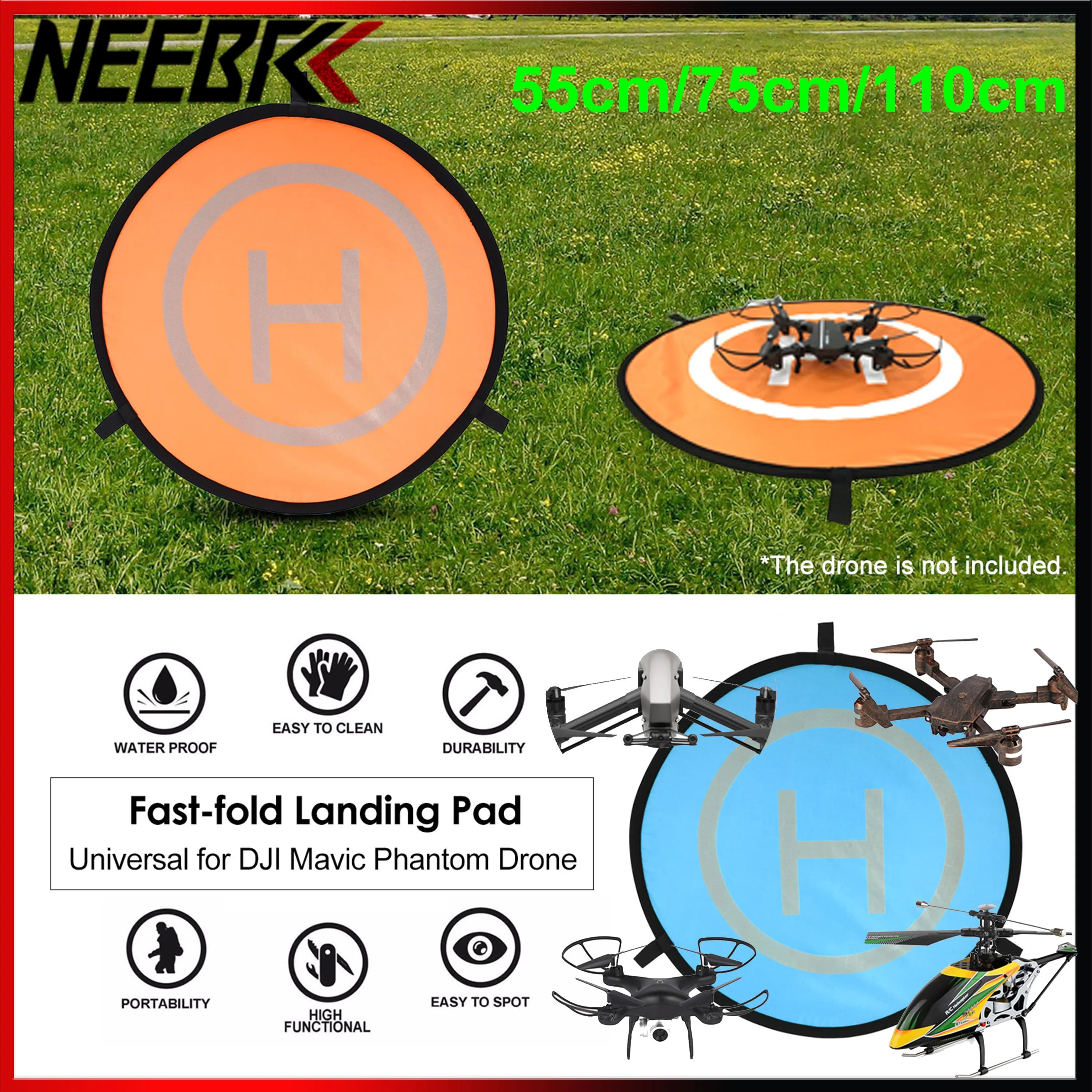 55/75/110 centimetri Drone Universale Pieghevole Landing Pad Double-Sided per RC Quadcopter Aereo Impermeabile Mavic DJI Phantom Accessori
