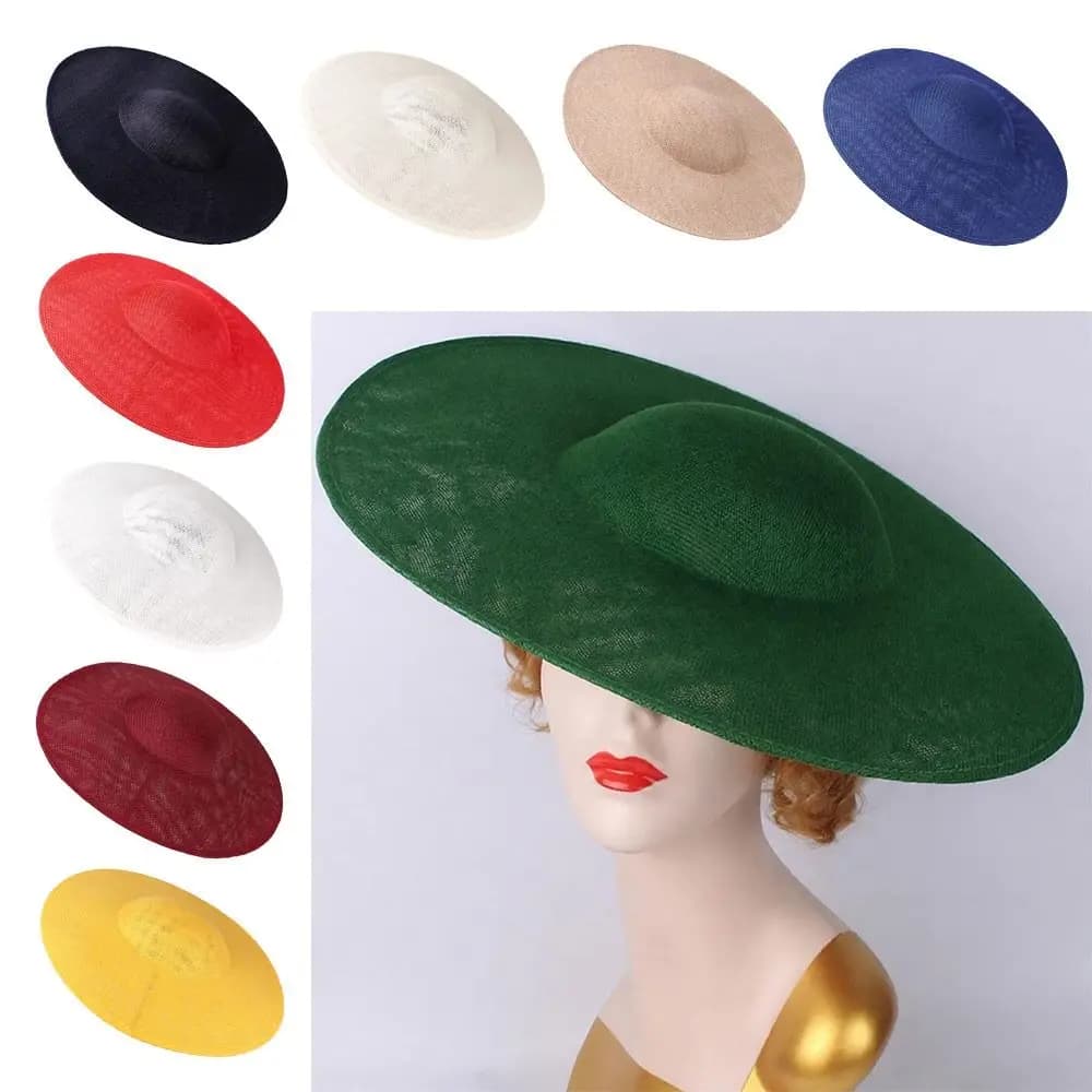 New 40cm Fascinators Base Big with Clip Women Wedding Headpiece DIY Hair Accessories Hat for Cap Supplies