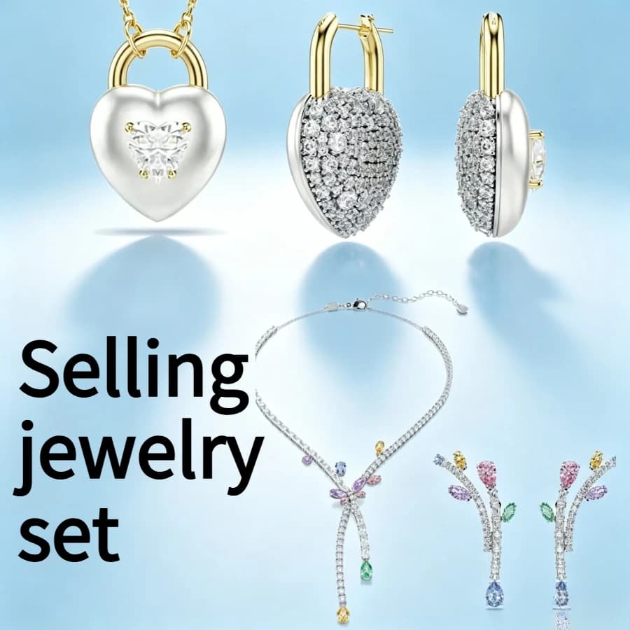 2026 High Quality Shiny Luxury Brand Fine Jewelry Sets Exquisite Fine Fashion Party Gifts Women New Christmas Ornaments