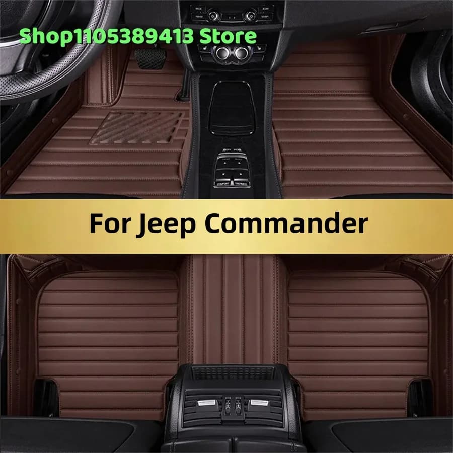 Tappetini Personalizzati per Auto Jeep Commander 2021 2022 2023 2024 2025 2026 2027, Accessori per Tappetini Auto
