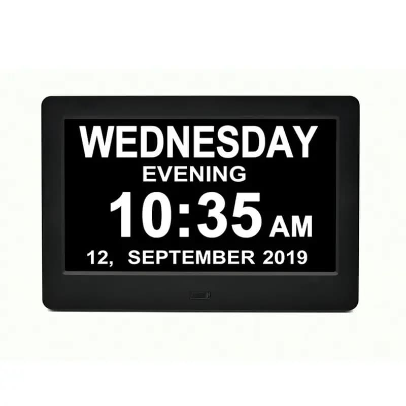 Multifunctional LED Digital Alarm Clock with WiFi Function Electronic Clock with Large LED Display with Acrylic Frame