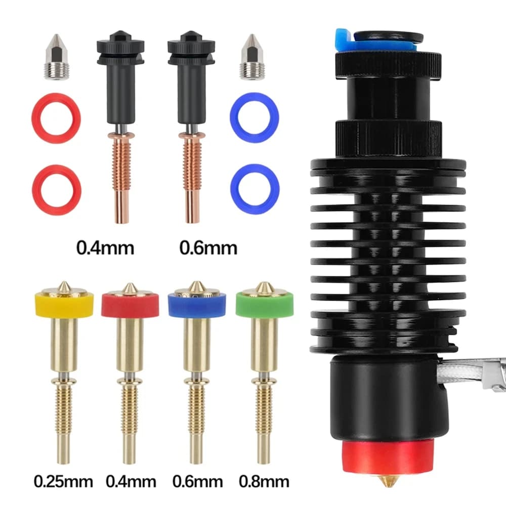 Upgraded Nozzle For E3D REVO Ceramic Hotends Clone Nozzle All-in-one Brass Titanium For H2 V2S For Creality Ender 3/V2/Pro Voro