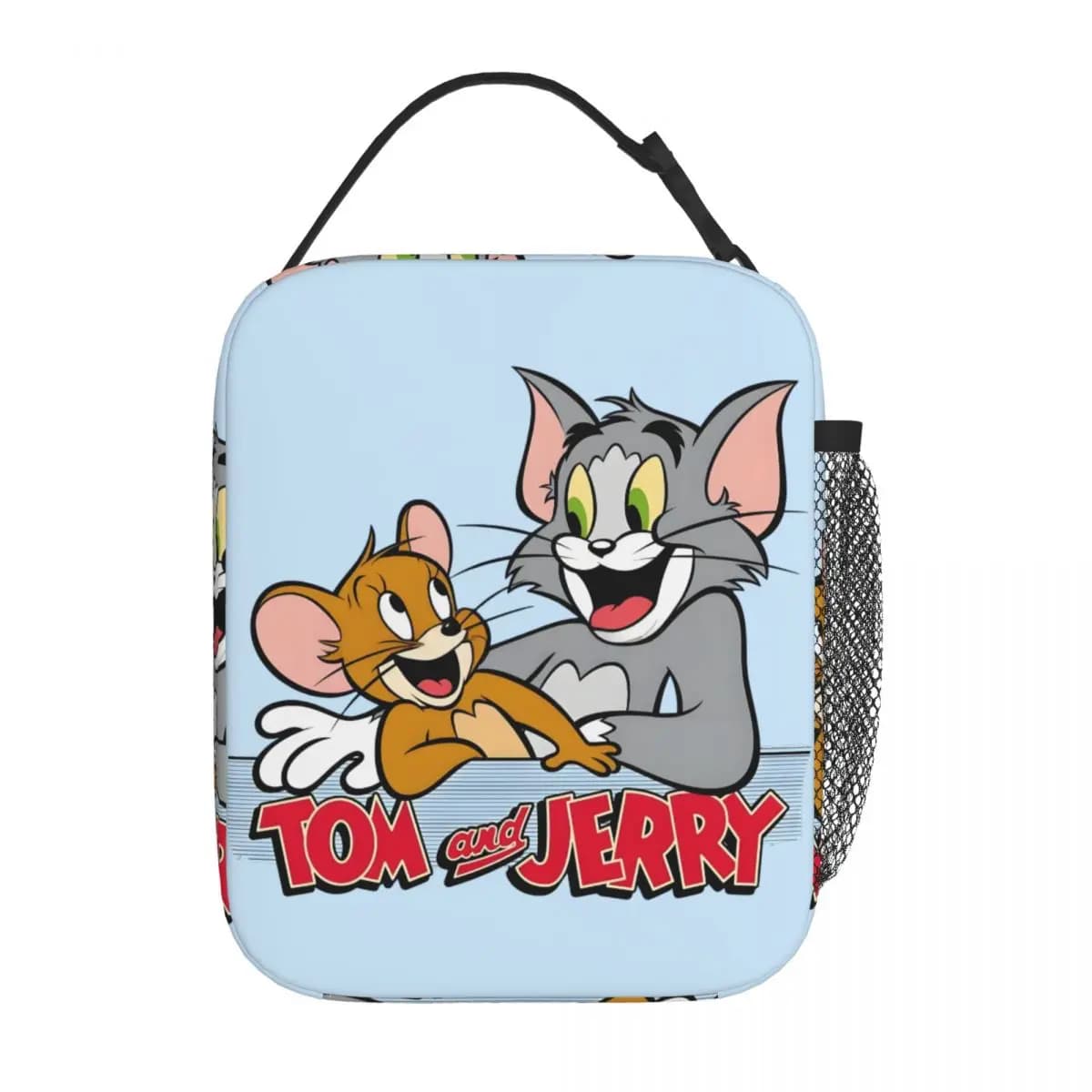 Borsa termica personalizzata per il pranzo con T-Tom Cat e J-Jerry Mouse, per picnic all'aperto, Happy Friends, borsa termica impermeabile per il pranzo