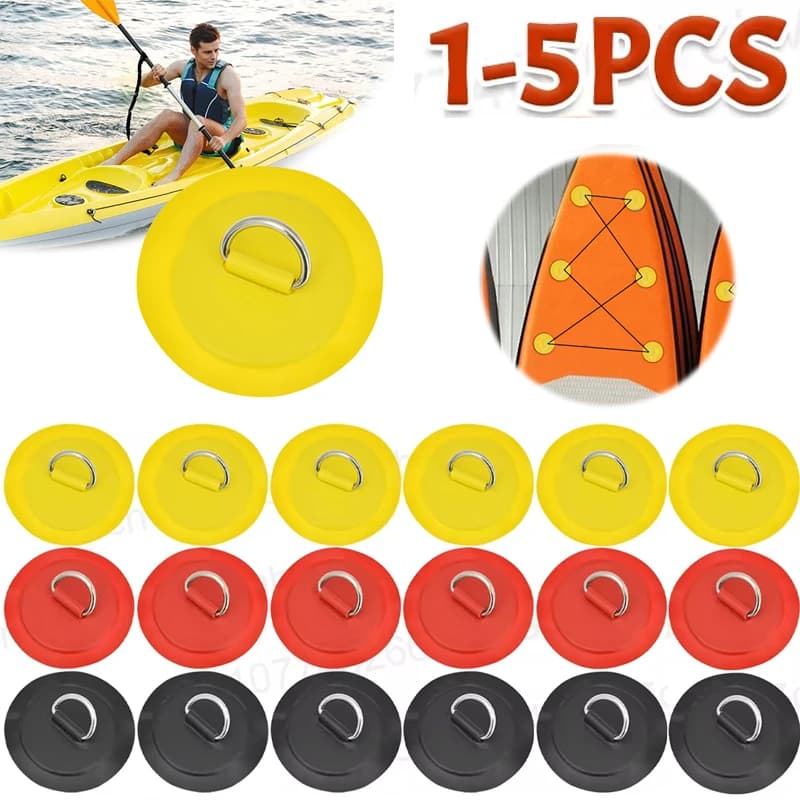 Toppa con anello a D da 8CM per gommone Kayak gommone SUP D-Ring Patch in PVC Stand-Up Paddleboard canoa Rafting corda anello Patch