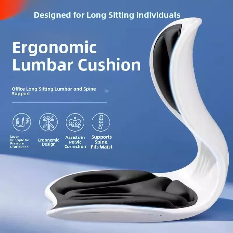 Supporto Lombare Ergonomico per Sedia da Ufficio, Cuscino Correttivo per Postura, Design Moderno e Semplice