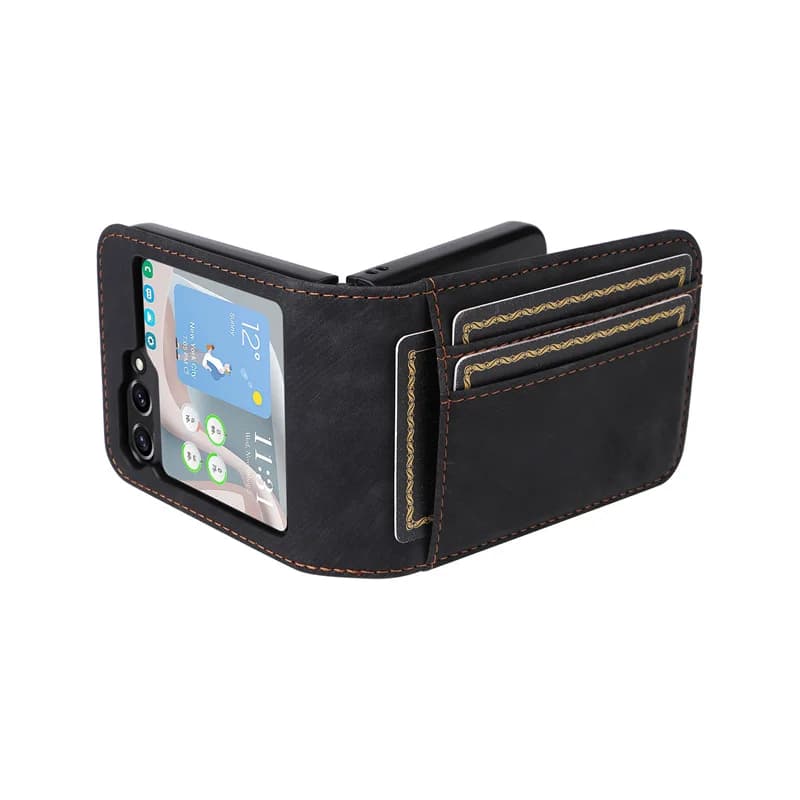 Per Samsung Galaxy Z Flip 7 FE Flip Cover Custodia a portafoglio in pelle di lusso per Samsung Galaxy Z Flip 7 FE Custodia Flip Portafoglio Custodia per telefono