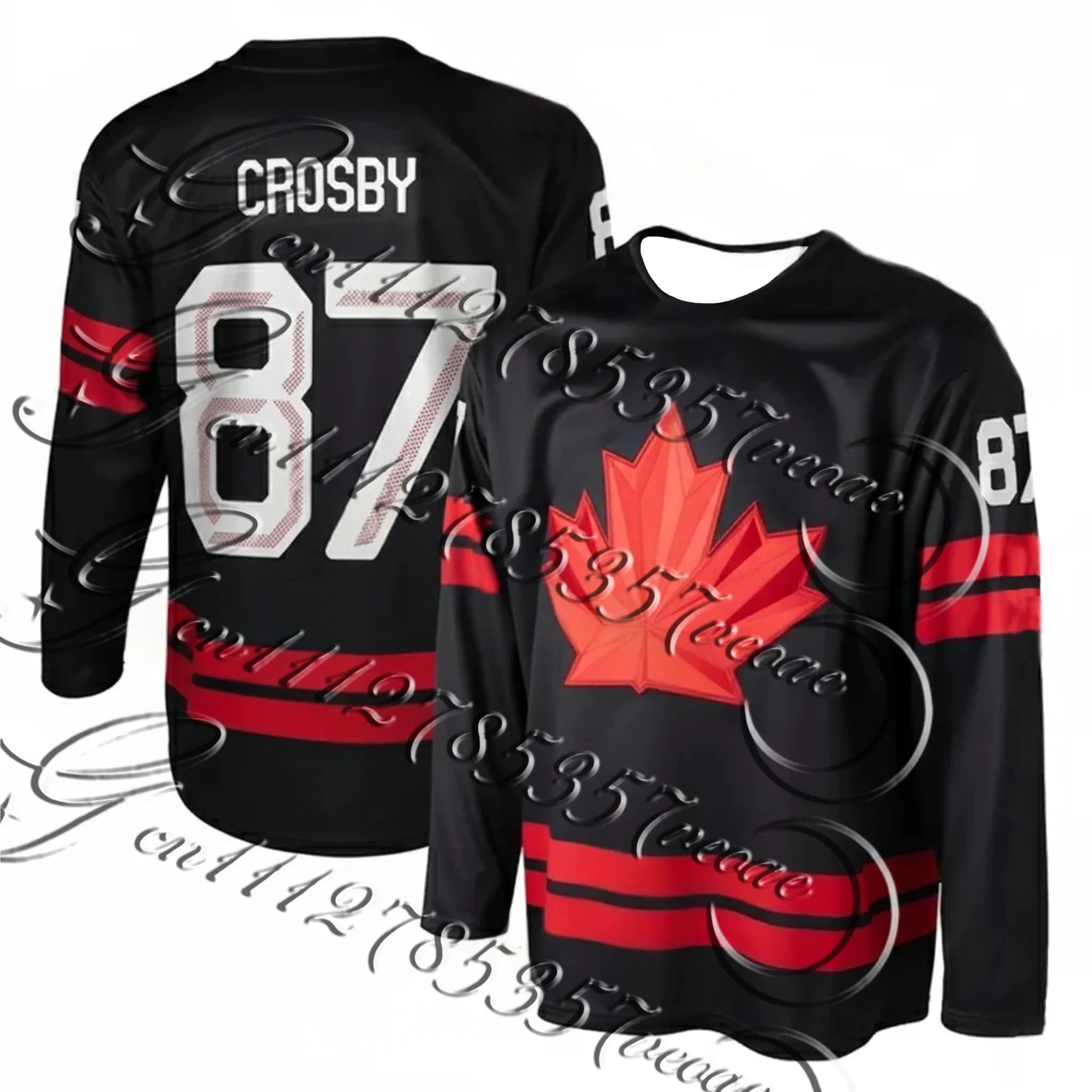 MacKinnon Hockey Theme Family Matching Outfit Kids Spring Summer Long Sleeve T-Shirt|Multi-Scene Top for Daily Sports&Parties