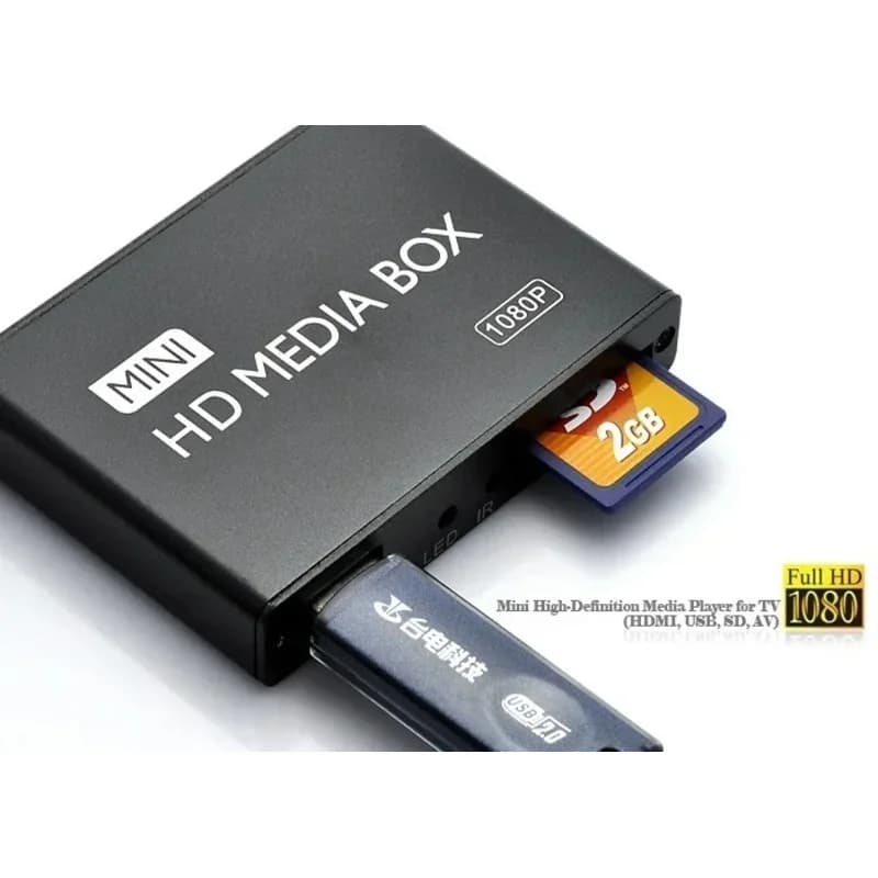 Lettore multimediale esterno USB Full HD 1080P con supporto per scatola multimediale SD MKV H.264 RMVB WMV Lettore multimediale HDD per auto HDDK7