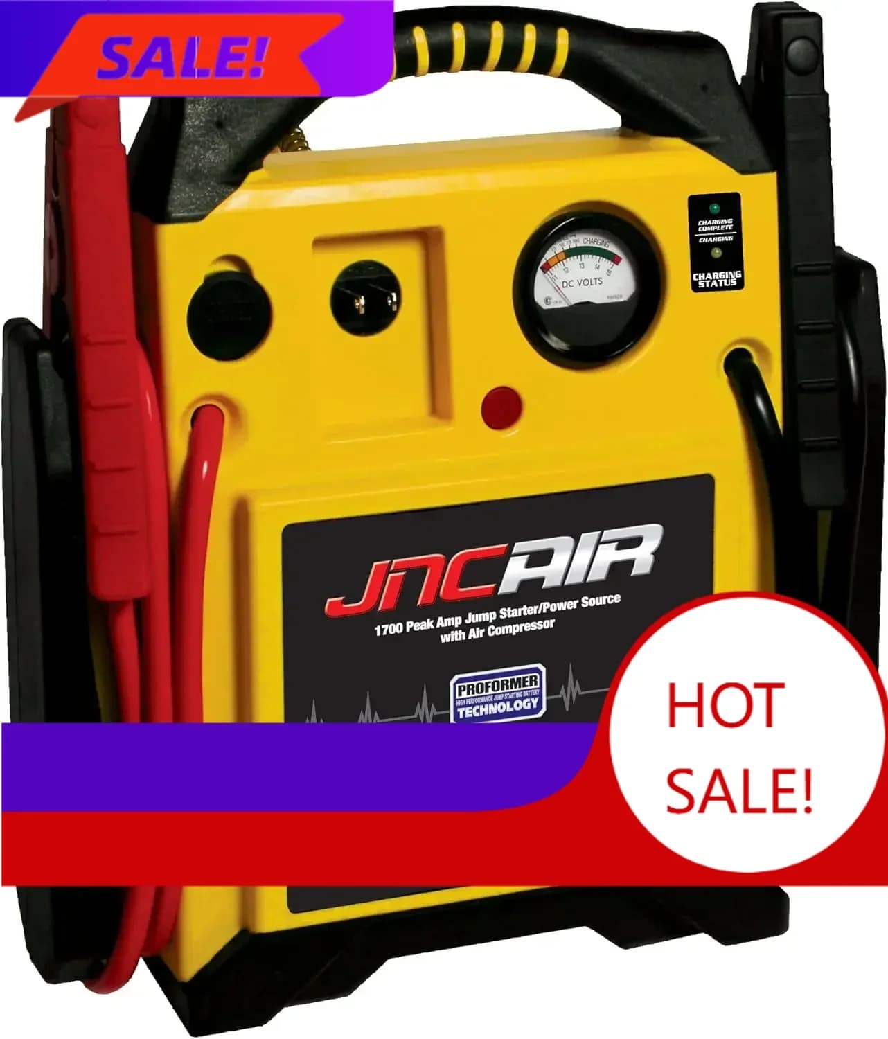 Bestseller Jump-N-Carry JNCAIR 1700 Peak Amp Avviatore di Emergenza con Compressore d'Aria