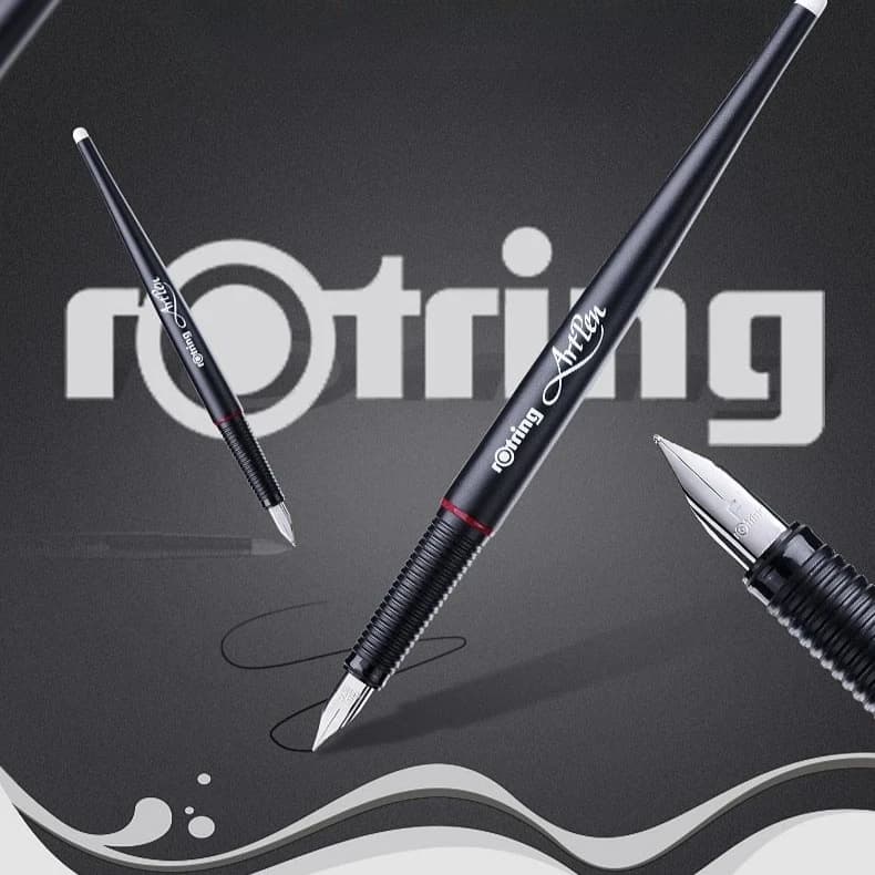 Rotring Art Pen Fountain Pen Germany Original Croquis Drawing Practice Parallel Ink Cartridges Converter Calligraphy Design