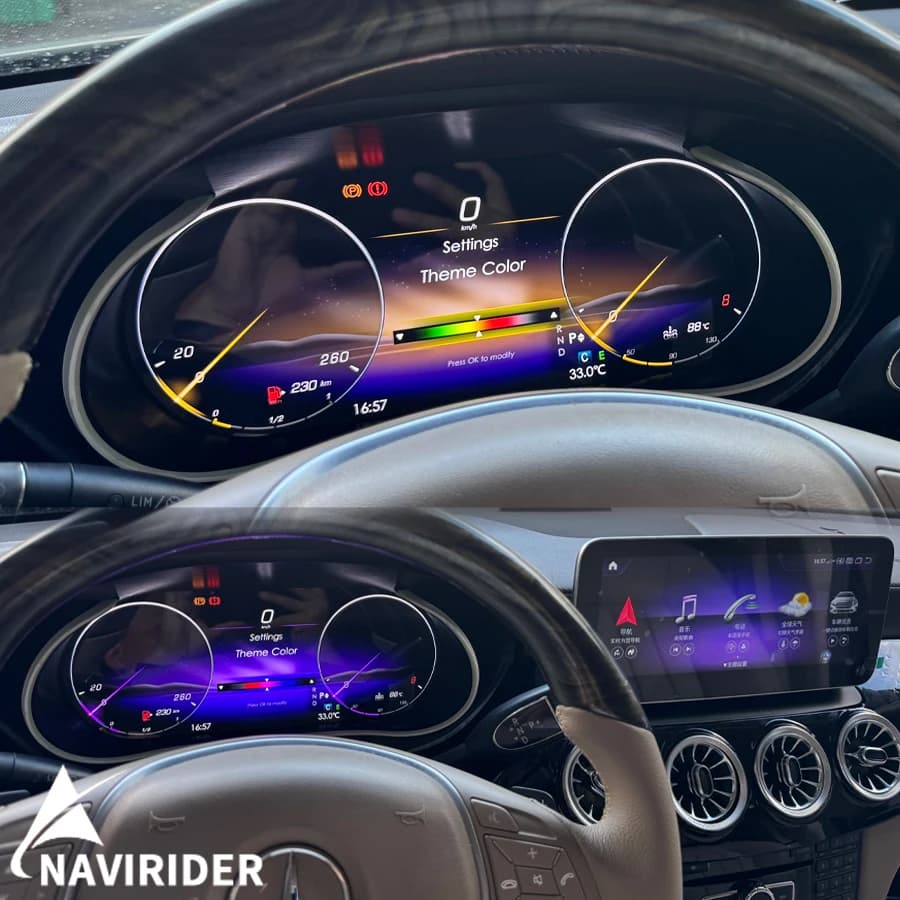 Pannello cruscotto LCD Carplay da 12,3 pollici per Mercedes Benz CLS 2012-2017, Android Auto, quadro strumenti intelligente, tachimetro per auto.