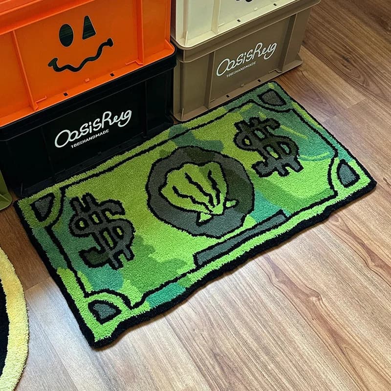 Cartoon Money Tappeto Decorazione della casa Camera da letto Tappeto in peluche Soggiorno Divani Comodino Morbido e soffice Tappeto Ingresso Zerbino Tappetino