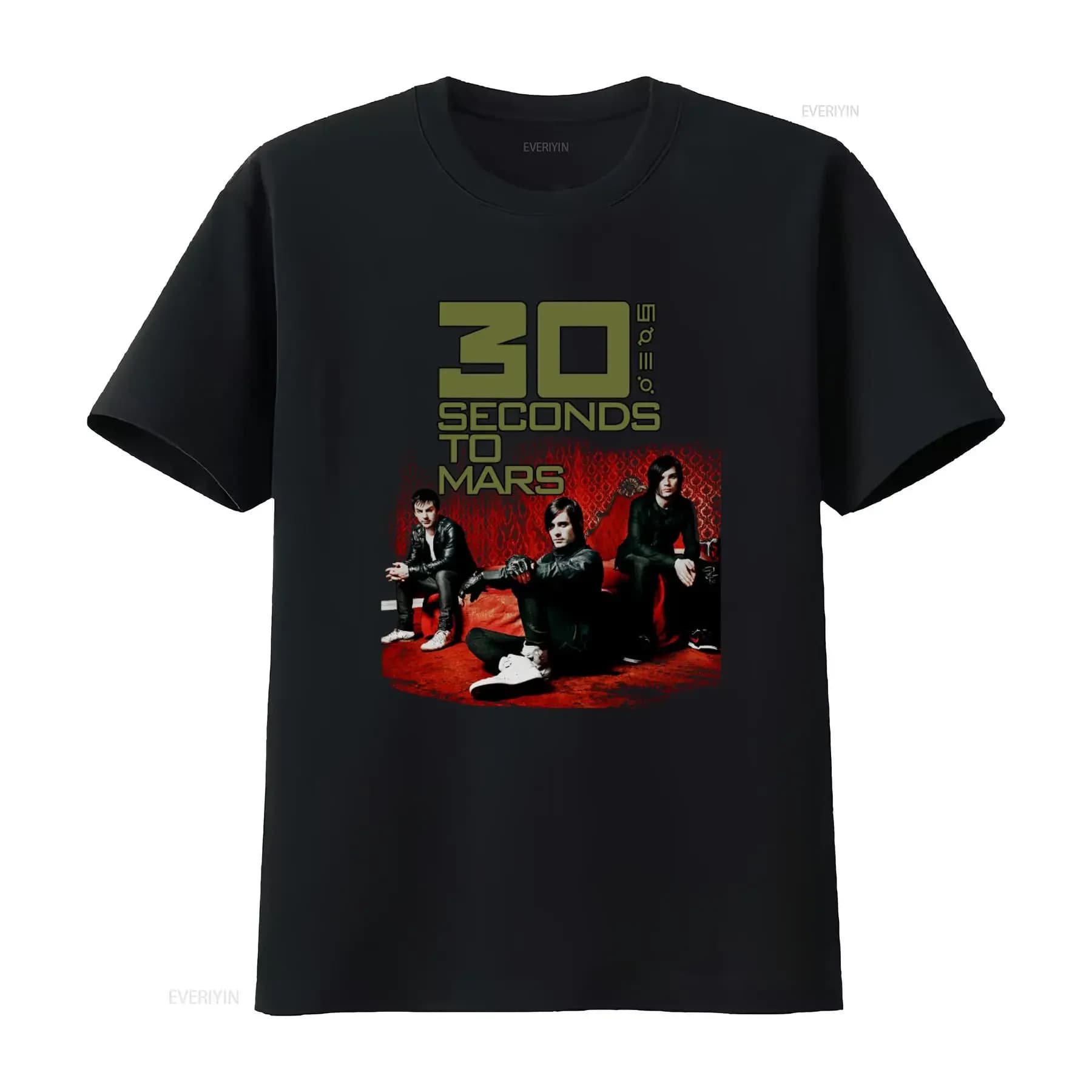 30 SECONDS TO MARS BAND A BEAUTIFUL LIE WORLD TOUR 2014 T-SHIRT GRAFICA CON CONCERTO ROCK vintage Lavata Traspirante uomo