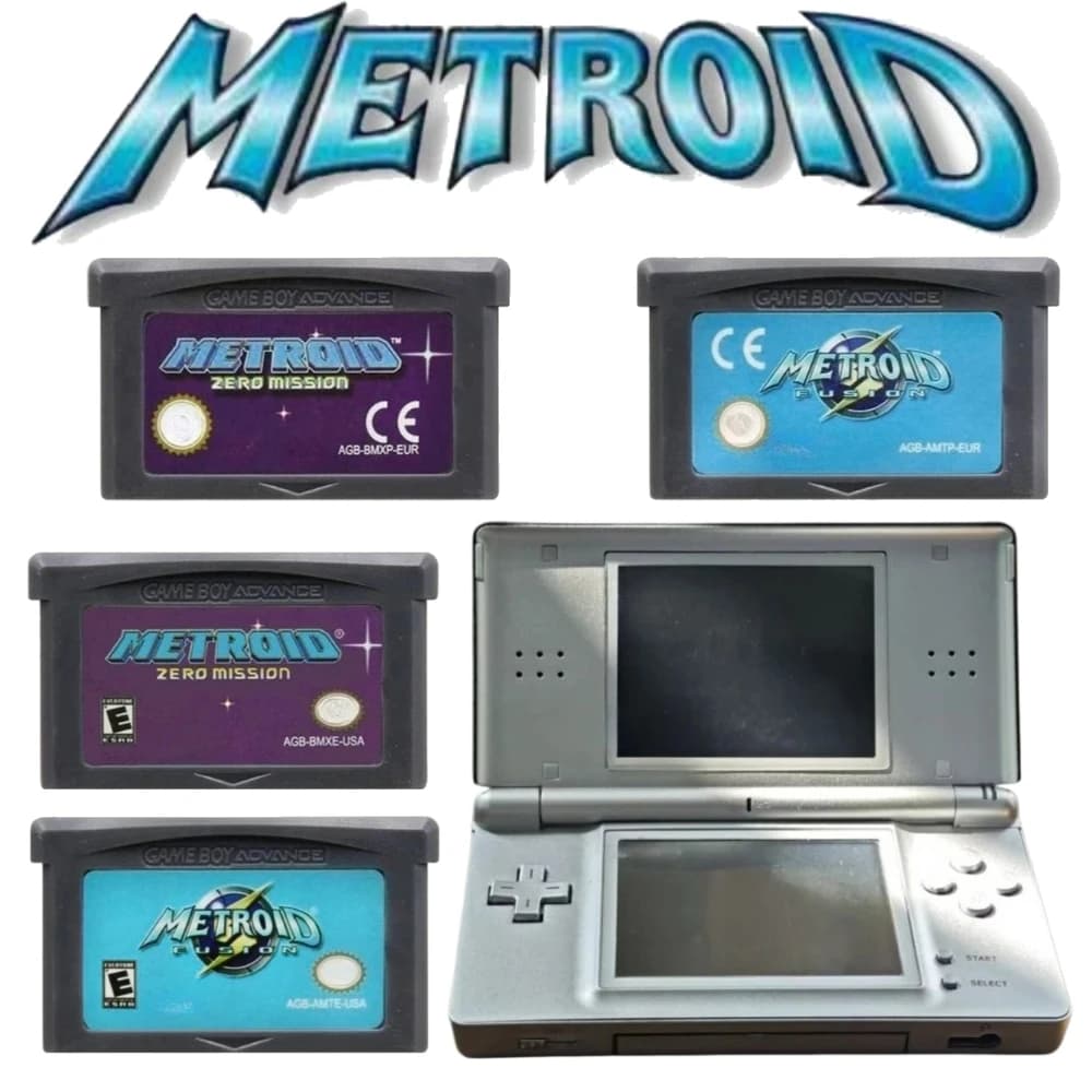 Per GBA NDS Serie Metroid, Cartuccia di Gioco GBA 32-bit, Scheda Console per Videogiochi Fusion Zero Mission USA/EUR, Collezione di Giochi Classici